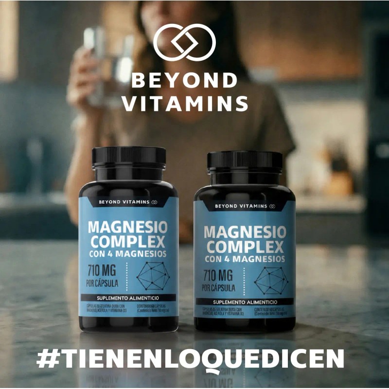 Kit Beyond Vitamins Magnesio Complex Citrato Polvo Glicinato Gluconato Óxido