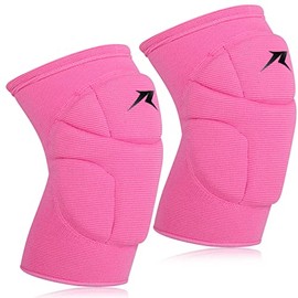 Volleyball Knee Pads Pink, Knee Protector Supporter for Girl Lady Women with High Protection Pads,Professional Grade Knee Pads for Running,Tennis,Yoga