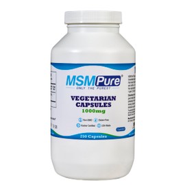 KALA HEALTH MSMPure MSM Vegetarian Capsules – 1,000 mg US-Made MSM per Capsule for Joint Health, Skin Appearance, Hair & Nail Support – 250 Count, Organic Sulfur