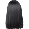 . Peluca Lacia Negro Sintetica Natural Mujer Con Flequillo