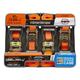 SMARTSTRAPS Correias de catraca SMARTSTRAPS 10 pés (4 peças) – 3.000 libras de resistência à ruptura – 1.000 l...