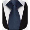 HISDERN Men's Tie Slim Plain Silk Ties for Men Classic