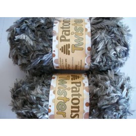 Patons Twister fashion yarn, Sage Twist, lot of 2 (47 yds each)