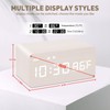 MOSITO Digital Wooden Alarm Clock with Wireless Charging, 0-100% Dimmer,