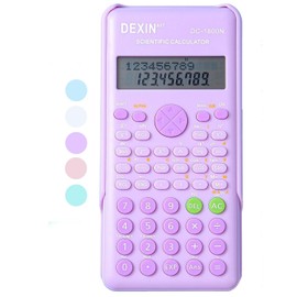 Scientific Calculators for Students, 240 Functions 2-Line Standard Scientific Calculator, Cute School Office Supplies，Math Calculator for School (Purple)