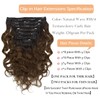 LacerHair Ombre Two Tone Natural Wave Human Hair Curly Clip