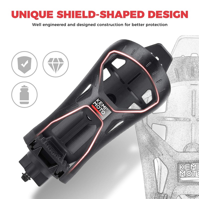 KEMIMOTO ATV Cup Holder, Upgraded Motorcycle Drink Holder Handlebar, Water