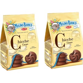 Mulino Bianco: "Chicche" Shortcake filled with cocoa cream - 7.05 Oz (200g) Pack of 2 [ Italian Import ]