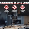 findmall 29Pcs ER40 Accuracy Spring Collet Set 1/8-1 Inch for