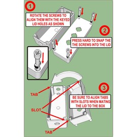 22mm Polycarbonate Enclosure, Light Gray, 3 Hole