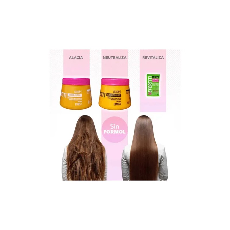 Kit De Alaciado En Crema Con Queratina Alacia-t Nefertiti
