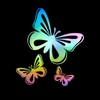 Three Butterflies PVC Vinyl Car Decals Stickers Waterproof Self-Adhesive Decals