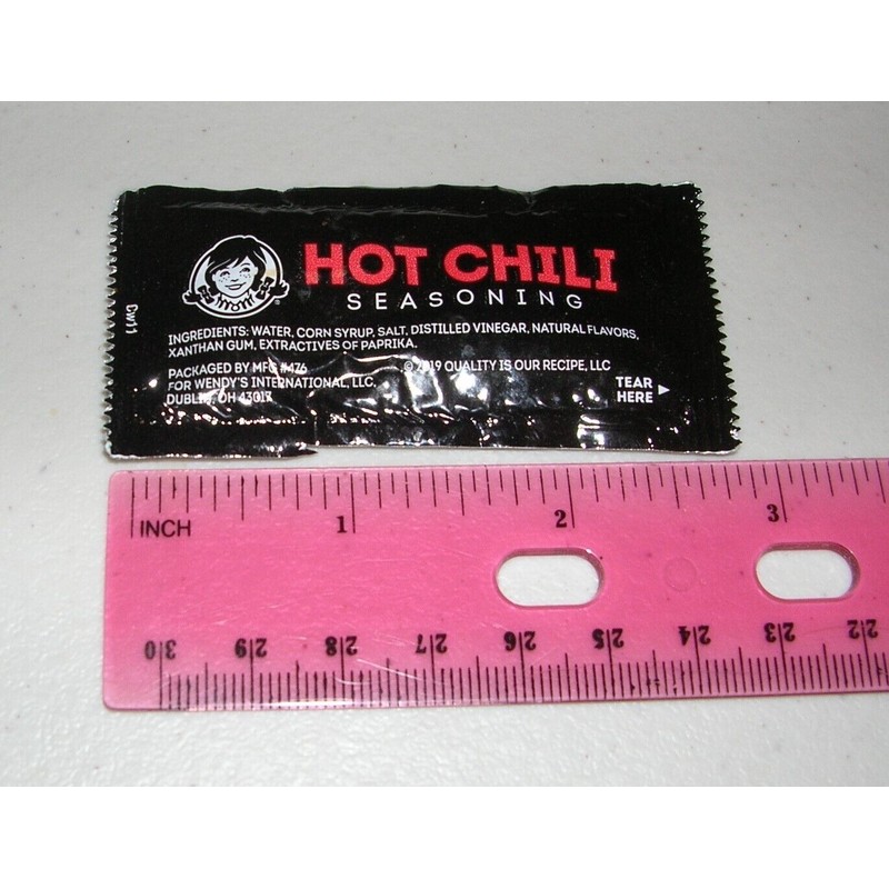 Wendy's (20 Packets) Wendy's Hot Chili Seasoning Sauce Packets Wendys