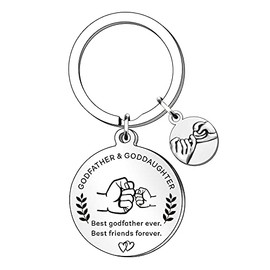 SMARGO Godfather Gifts From Goddaughter Best Godfather Ever Keyring Keychain