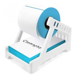 Ctemnpho Large Label Holder for Rolls and Fan-Fold Labels, Label Basket, Label, Stand Desktop Label Printer Accessory for Home, Office (White, Large)