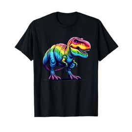 Rainbow T-Rex Dinosaur Lovers Tyrannosaurus Rex Rainbow T-Shirt