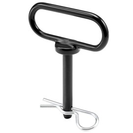 CZC AUTO Pasador de enganche de 0.5 x 2.95 pulgadas para cortacésped, pasador de enganche para puerta de remolque para un simple gancho para poner y quitar con una sola mano, enganche seguro para el césped y remolque detrás del accesorio, color negro