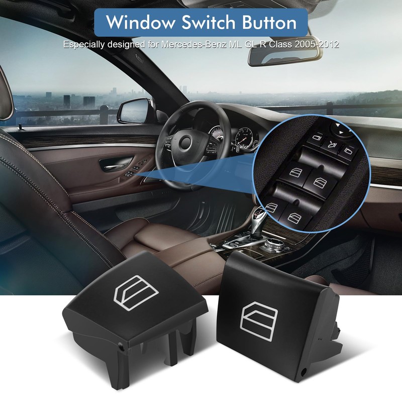 Pack of 2 Replacement Cover Left Window Regulator Button Replacement