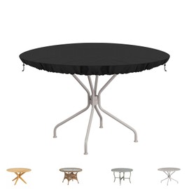 SIMPHAUS Cover Garden Furniture Protective Cover for Table Top Round Table Cover Fire Plate Cover Table Outdoor Table Cover Waterproof Windproof UV-Resistant 420D Oxford Fabric Diameter 112 x 10 cm