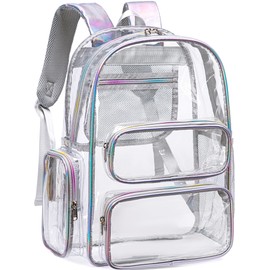 CAMTOP Clear Backpack Stadium Events Heavy Duty Large Clear Backpacks BookBag for Kids Student School Festival Work Sport Travel