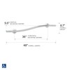 Seachrome 48 inch Bathroom Wave Grab Bar Satin Finish