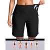 G Gradual Women's 9" Long Swim Board Shorts with Zipper