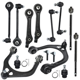 IRONTEK New 14pc Set Front Suspension Control Arm Kit RWD Fit for Chrysler 300 for Dodge Challenger Charger Magnum, Replace K620257 K620258 ES3571 K80822 K80823 K620177 K620178 MS25119 EV80702 K80996