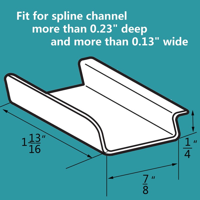 Durable Screen Lift Pull Tabs Anti-UV, Universal Spline Channel Pull