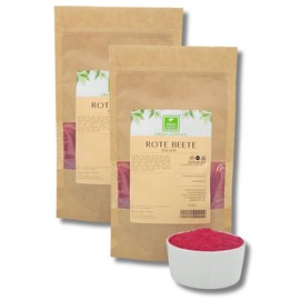 Beetroot Ground Powder 500 g (2 x 250 g) of Green Essence - Dried Beetroot - Vegan Raw - Finely Ground and Natural - Suitable as Red Food Colouring (500 g)