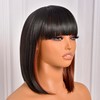 ToyoTress BLunt Cut Bob Wigs With Bangs - 14 Inch