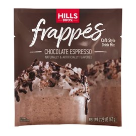 Hills Bros. Frappés, Chocolate Espresso Drink Mix, Gluten Free, Kosher Certified, Easy to Make, Rich and Decadent, 2.3 oz ( Pack of 12 )