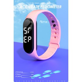 Non-Bluetooth Fitness Tracker Pedometer Watch Step Counter Calorie Vibrate Alarm Fitness Watch IP65 Water Resistance Sports Digital Watch