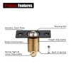 JQK Closet Door Ball Catch Hardware, Stainless Steel Catch Adjustable