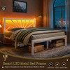 Metal Full bed frame with LED Lights,Full Size bed frame