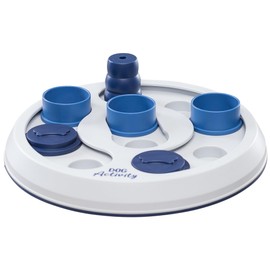 TRIXIE Dog Activity Flip and Fun Strategy Game, Ø 23 cm, 0.46 kg, white/blue