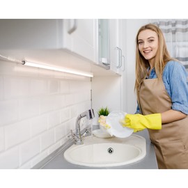 TrueColor USB-Powered LED Light Bar with Frosted Cover for Under Cabinet, Under Monitor, TV Backlight – Easy-Install - Adhesive & Mounting Brackets Included - 100,000 Hours Lifetime (12", Soft White)