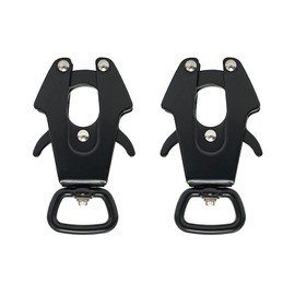 Heavy Duty Dog Leash Clips - Small Quick Release and Lock Snaps - Frog Clip (Ring 0.8 x 2) Black