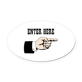 CafePress Enter Here Euro Oval Car Bumper Magnet