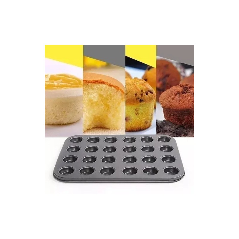 Press Molde Charola Mini Panquesitos 24 Pzs