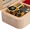 Mechanical Wooden Music Box Jewelry Ring Box Home Ornament Gifts