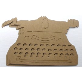 Unbranded {3}  ViNTAGE TYPEWRiTER - Bare Unfinished Chipboard Die Cuts - 5 1/4" x 3 3/8"