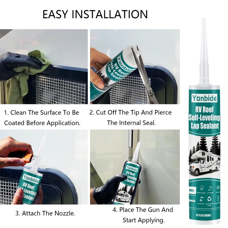 Felizshop RV Silicone Sealant - RV Roof & Caulking White,