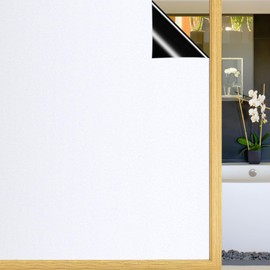 DUOFIRE DT-W7906 Blackout Sheet Window Glass Blindfold Film Glass Blindfold Sheet Window Shade Sheet UV Protection Film Blindfold Frosted Window Blindfold Sheet Glass Window Can Be Repasted or