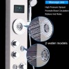 FUZ Shower Panel Tower System Stainless Steel Massage Faucet LED