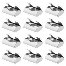 VGOL 50PCS T-Slot Nut with Spring Sheet for European Standard 3030 Series Aluminum Profiles M8 Internal Thread 8mm Groove Depth Carbon Steel