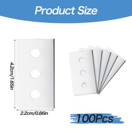 Pack of 100 Blades for Ceramic Hob Scraper, Double-Sided Scraper Blades Hob Scraper Ceramic Hob Replacement Blades Scratches for Glass Scraper Hob Scraper