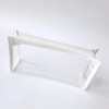 Transparent Pouch White PVC Standing Pencil Case / 투명 파우치 화이트 PVC 스탠딩 필통 펜슬케이스