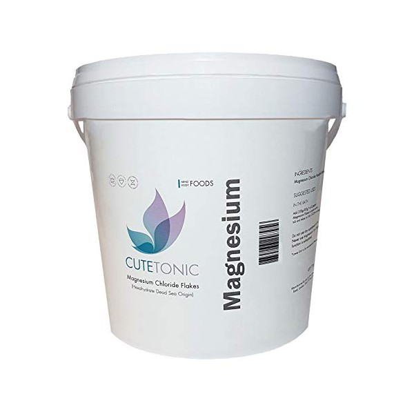 Cutetonic® Ultra Pure Magnesium Chloride Flakes, Dead Sea Origin (1KG)