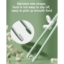 Dinosaur Training Chopsticks,2pcs Chopsticks For Kids ,Reusable Chopsticks Learning Chopstick Helper,Green+Green