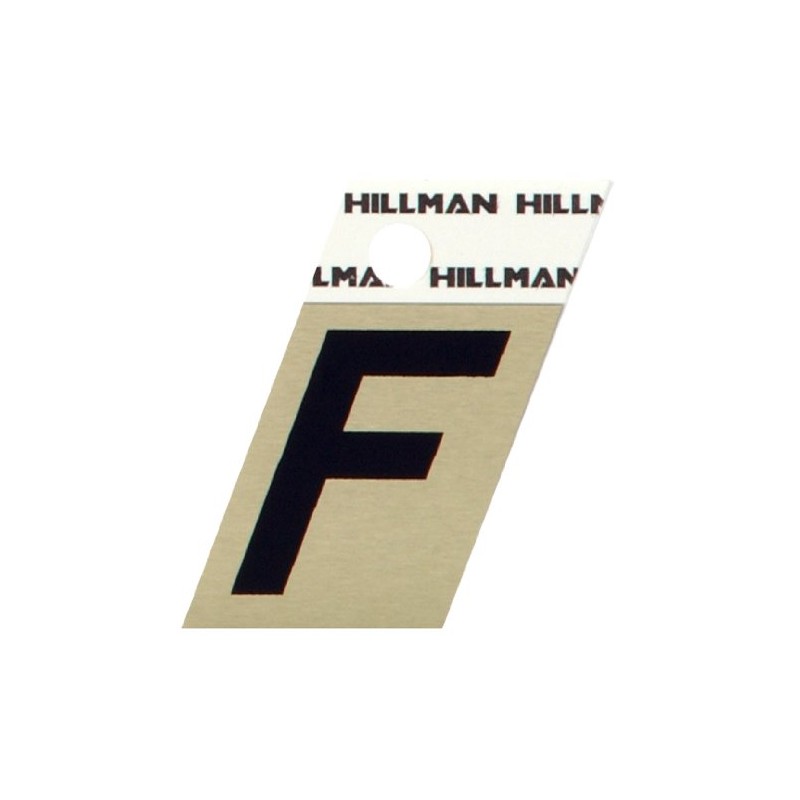 Hillman 840504 1-1/2-Inch Aluminum Angle-Cut Letter F